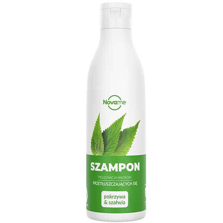 Novame, Șampon pentru păr gras, urzică și salvie, 300 ml