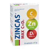 Zincas Max C + D3, 50 tablets