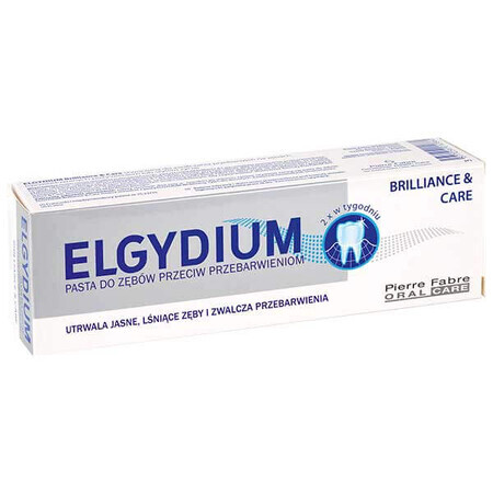 Elgydium Brillance&amp;Care, tandpasta tegen verkleuringen, 30 ml