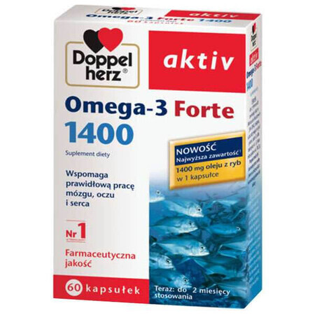 Doppelherz aktiv Omega-3 Forte, 60 cápsulas