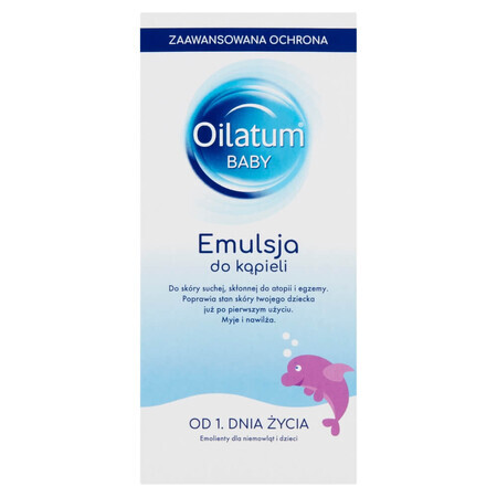 Oilatum Bebé Protección Avanzada, emulsión de baño desde el primer día de vida, 150 ml