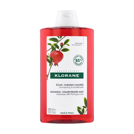 Klorane, champú a base de extracto de granada, para cabellos coloreados, 400 ml