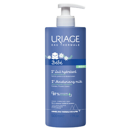 Uriage Bebe 1er, lait hydratant pour enfants, 500 ml