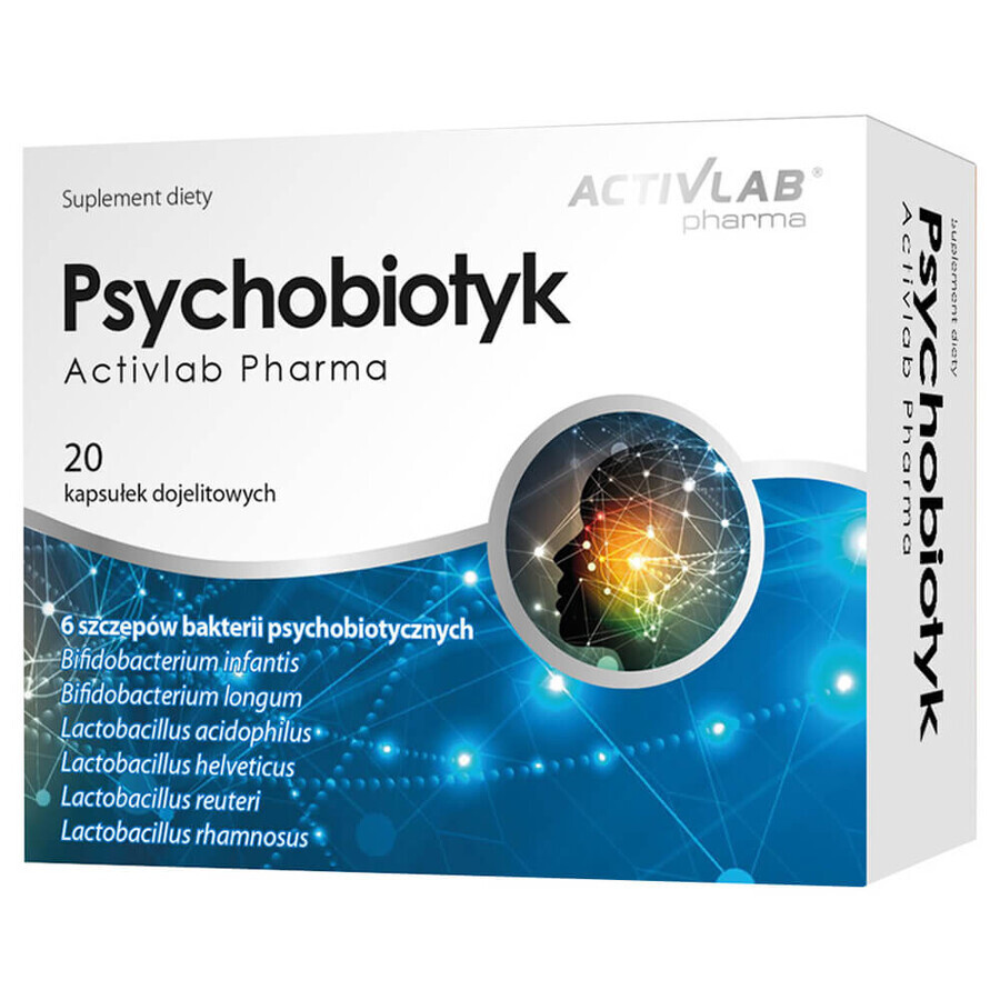 Activlab Pharma Psychobiotique, 20 gélules entériques