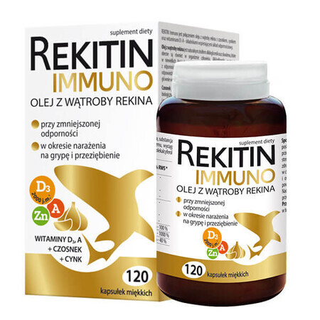 Rekitin Immuno, Integratore Alimentare in Capsule, 120 pezzi.