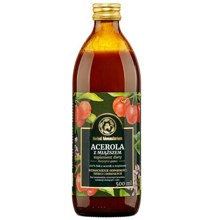 Acérola Herbal Monasterium, 100% jus avec pulpe, 500 ml