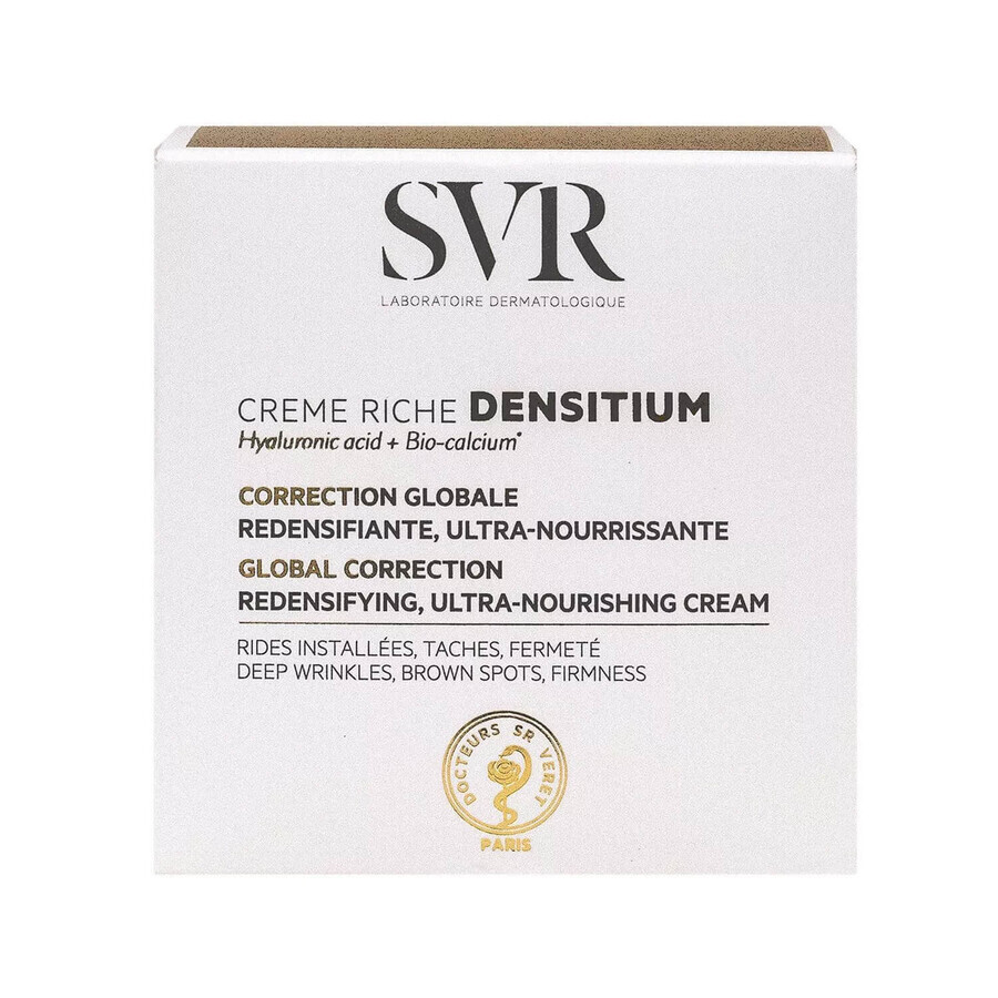 SVR Densitium Creme Riche, crème anti-rides raffermissante, peaux matures, sèches et très sèches, 50 ml