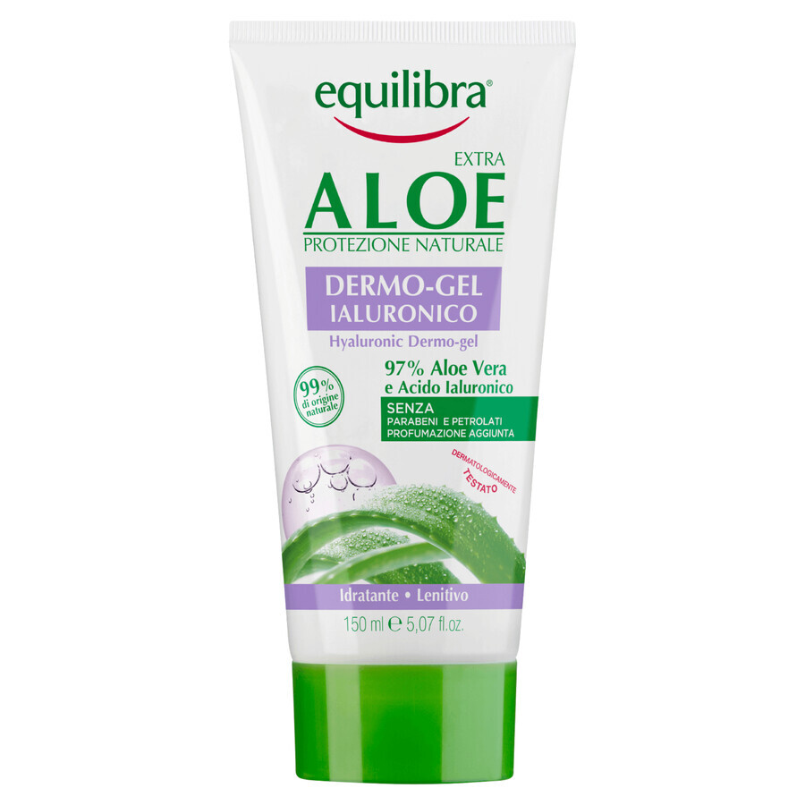 Equilibra, Gel Idratante Intensivo all Aloe con Acido Ialuronico, 150 ml