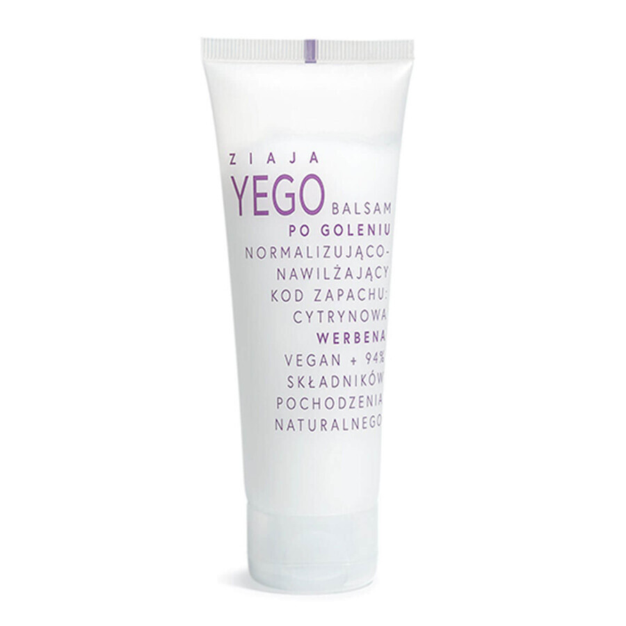 Ziaja Yego, aftershavebalsem, normaliserend en hydraterend, citroenverbena, 80 ml