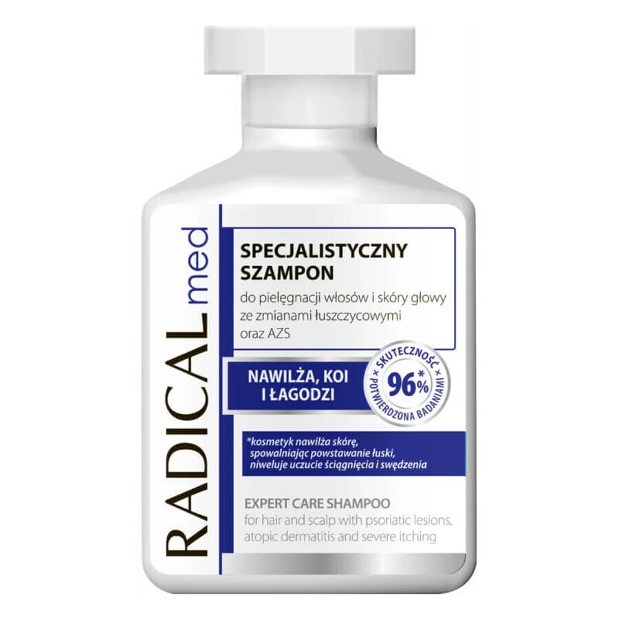 Radical Med, specialistische shampoo voor haar- en hoofdhuidverzorging bij psoriatische laesies en atopische dermatitis, 300 ml