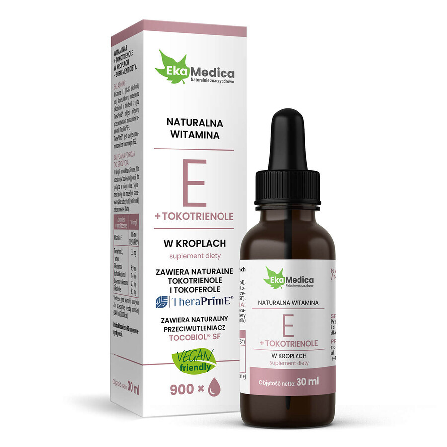 EkaMedica Vitamine E + Tocotriënolen, druppels, 30 ml