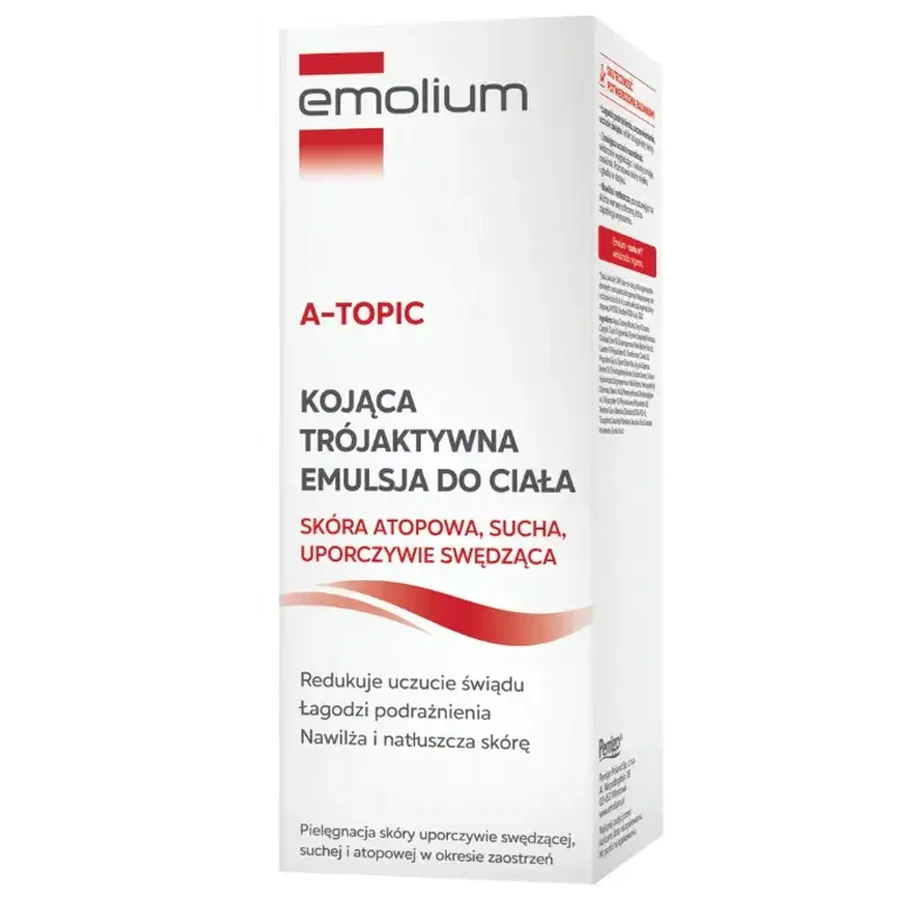 Emolium A-Topic, Tri-active body emulsion for atopic, dry and persistently itchy skin, from 1 month, 200 ml