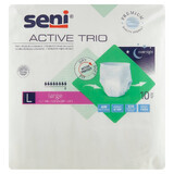 Seni Active Trio, absorbent elastic panties, Large, 100-135 cm, 10 pieces