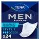 Tena Men Active Fit, anatomische inlegzolen voor heren, niveau 1, 24 stuks