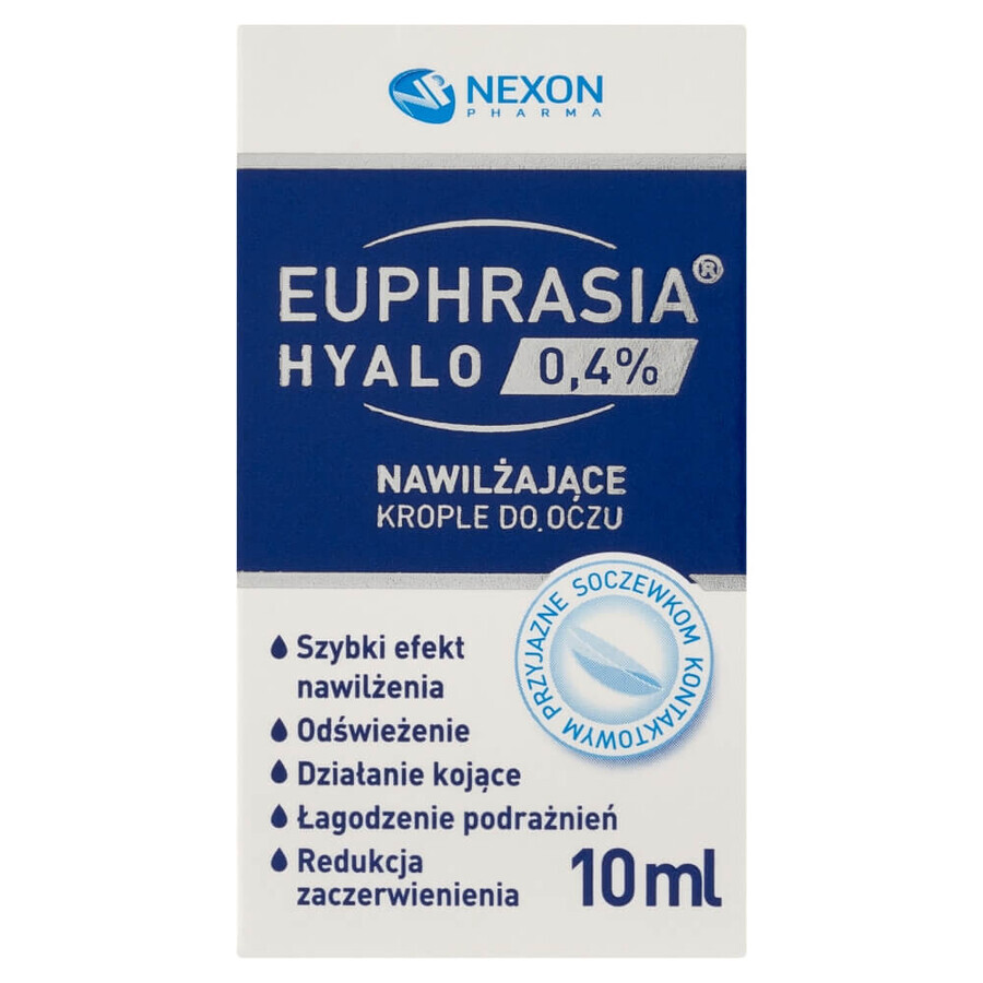 Euphrasia Hyalo 0,4%, hydraterende oogdruppels, 10 ml