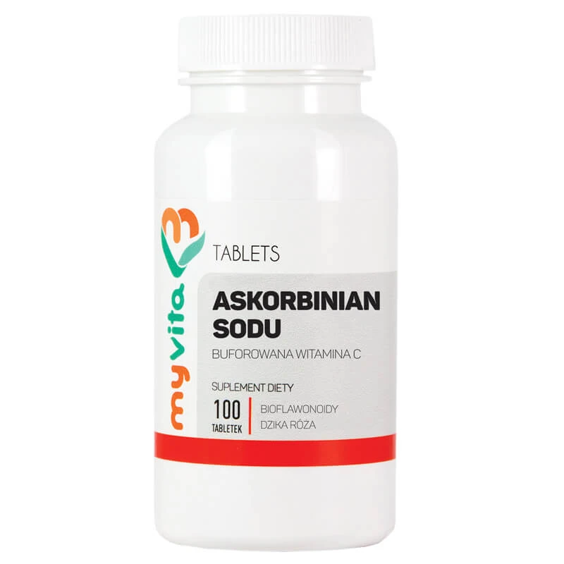 MyVita Natriumascorbaat, gebufferde vitamine C, 100 tabletten