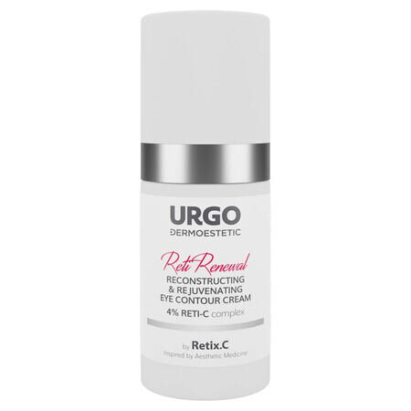 Urgo Dermoestetic Reti Renewal, herstellende en verjongende crème voor de huid rond de ogen 4% RETI-C, 15 ml