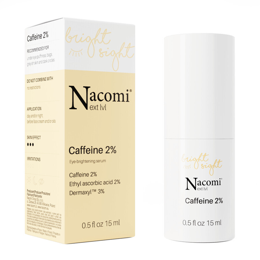 Nacomi Next Level, oogverhelderend serum, 15 ml BESCHADIGDE VERPAKKING