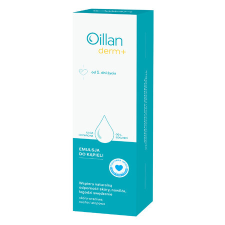 Oillan Derm+, bademulsie, vanaf 1 dag oud, 400 ml