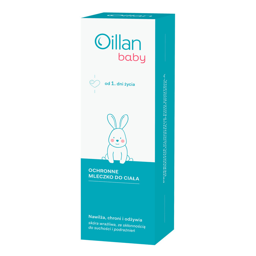 Oillan Baby, lapte protector pentru corp, din prima zi de viață, 200 ml