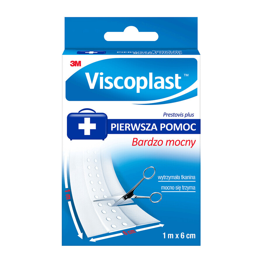 Viscoplast Prestovis Plus, snijpleister, extra sterk, wit, 1 mx 6 cm, 1 stuk