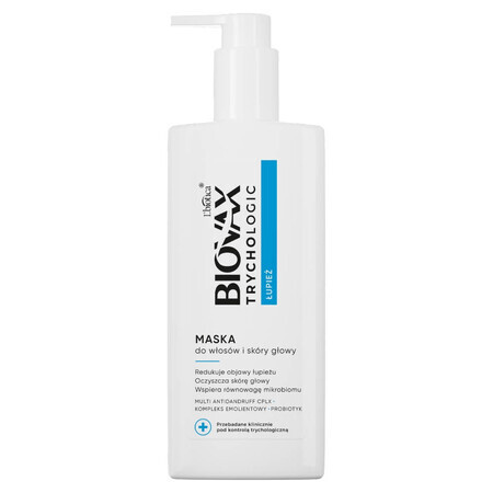 Biovax Trychologic Roos-, haar- en hoofdhuidmasker, 200 ml