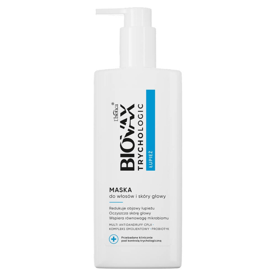 Biovax Trychologic Roos-, haar- en hoofdhuidmasker, 200 ml