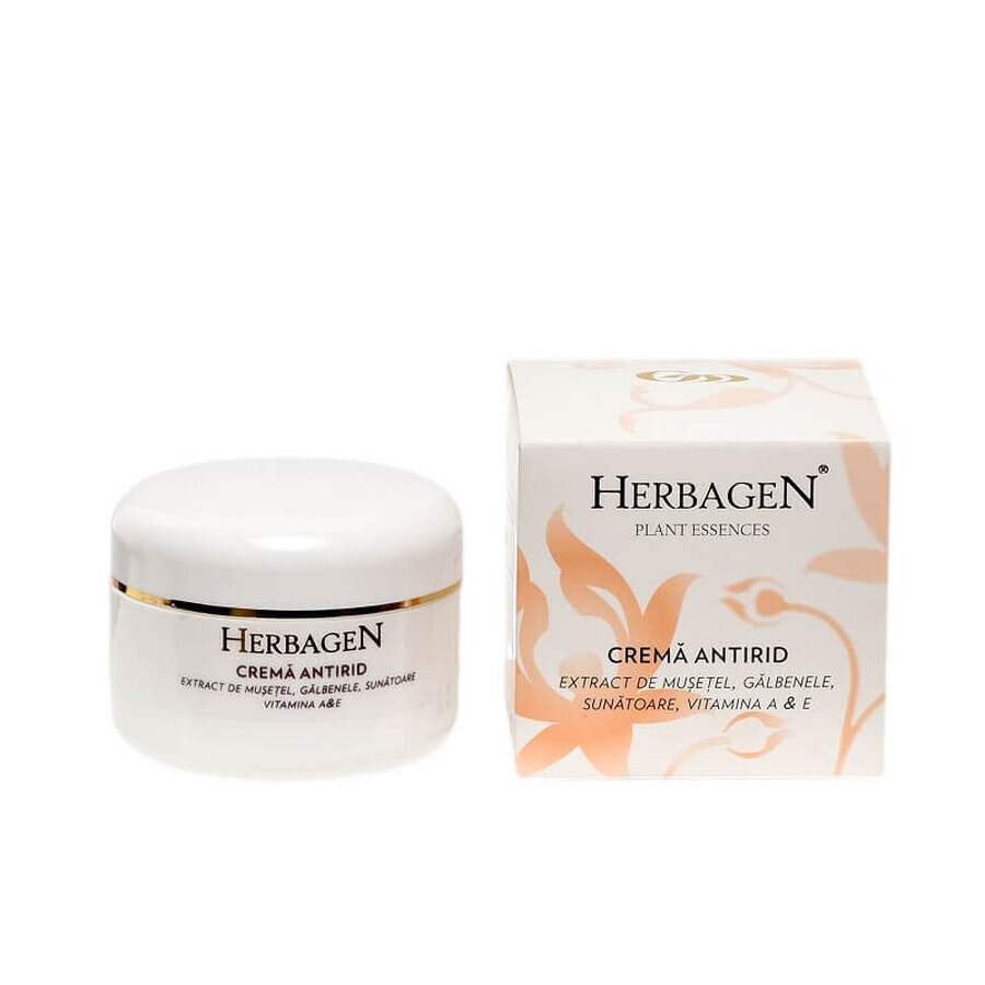 Anti-wrinkle cream with marigold chamomile and sunflower extracts, 100 ml, Herbagen