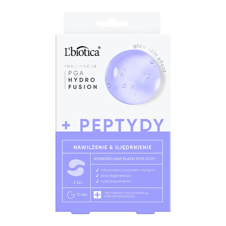 L&#39;Biotica, patchs hydrogel pour les yeux aux peptides, 2 pièces