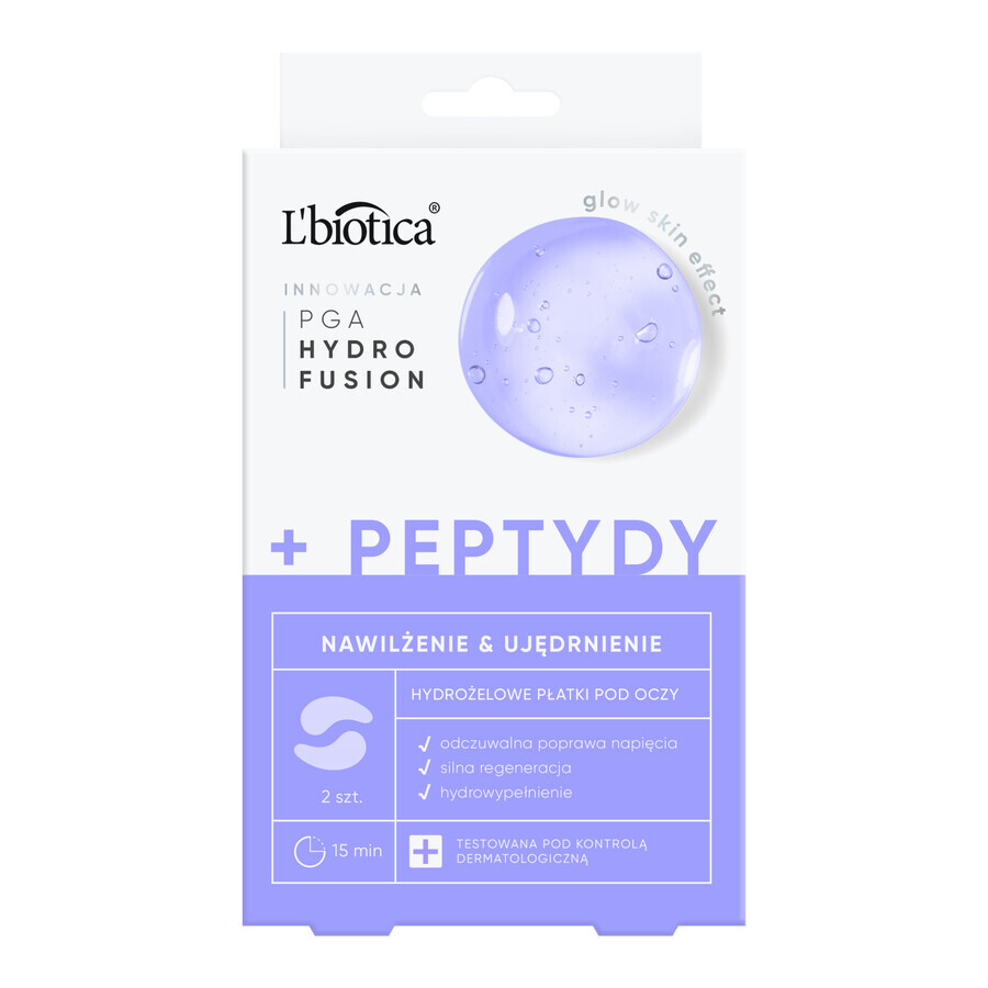 L&#39;Biotica, patchs hydrogel pour les yeux aux peptides, 2 pièces