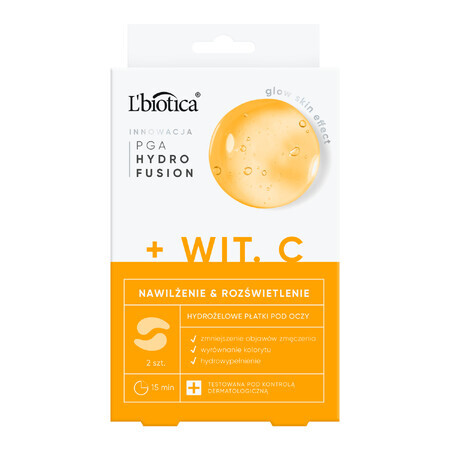 L&#39;Biotica, patchs oculaires hydrogel à la vitamine C, 2 pièces