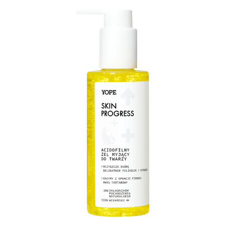 Yope Skin Progress, gel de curățare facială acidofilă, 150 ml