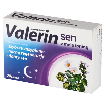 Valerin Sen met melatonine, 20 tabletten