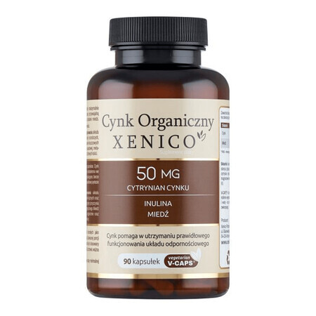 Xenico Organic Zinc, 90 vegetable capsules