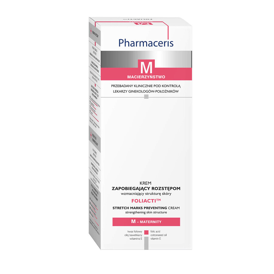 Pharmaceris M Foliacti Crema Prevenzione Smagliature Rafforza la Struttura Cutanea, 150 ml