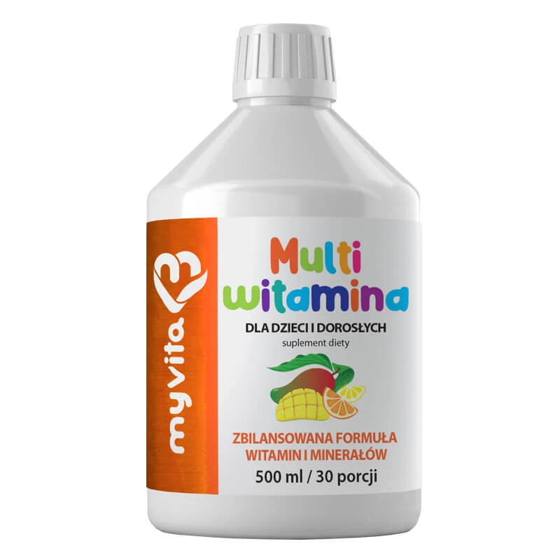 MyVita Multivitamin Liquid, multivitamine voor kinderen en volwassenen, 500 ml