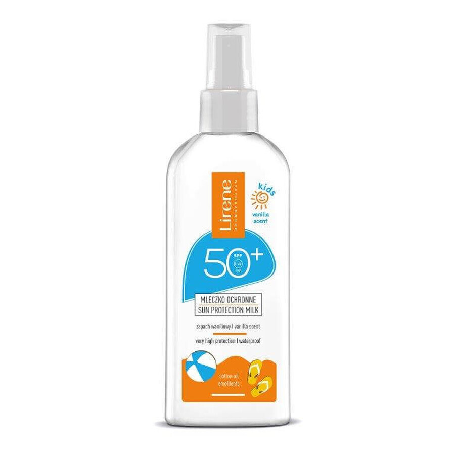 Lirene Sun Kids, latte protettivo per bambini, vaniglia, SPF 50+, 150 ml