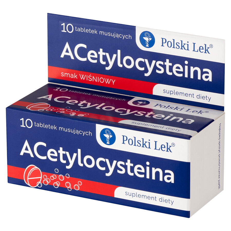 Acetylcysteïne, kersensmaak, 10 bruistabletten