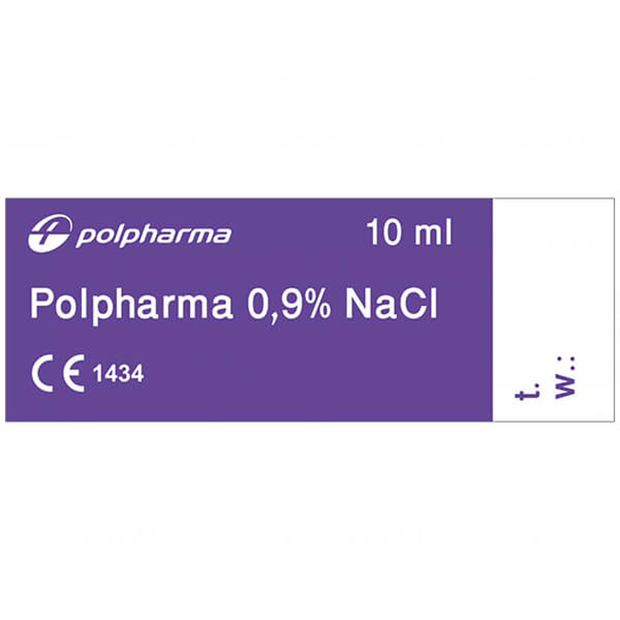 Polpharma 0,9% NaCl, natriumchlorideoplossing, 10 ml x 100 ampullen VERWIJDERDE VERPAKKING