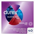 Durex Surprise Me, set di preservativi, 40 pezzi CONFEZIONE DIFETTOSA