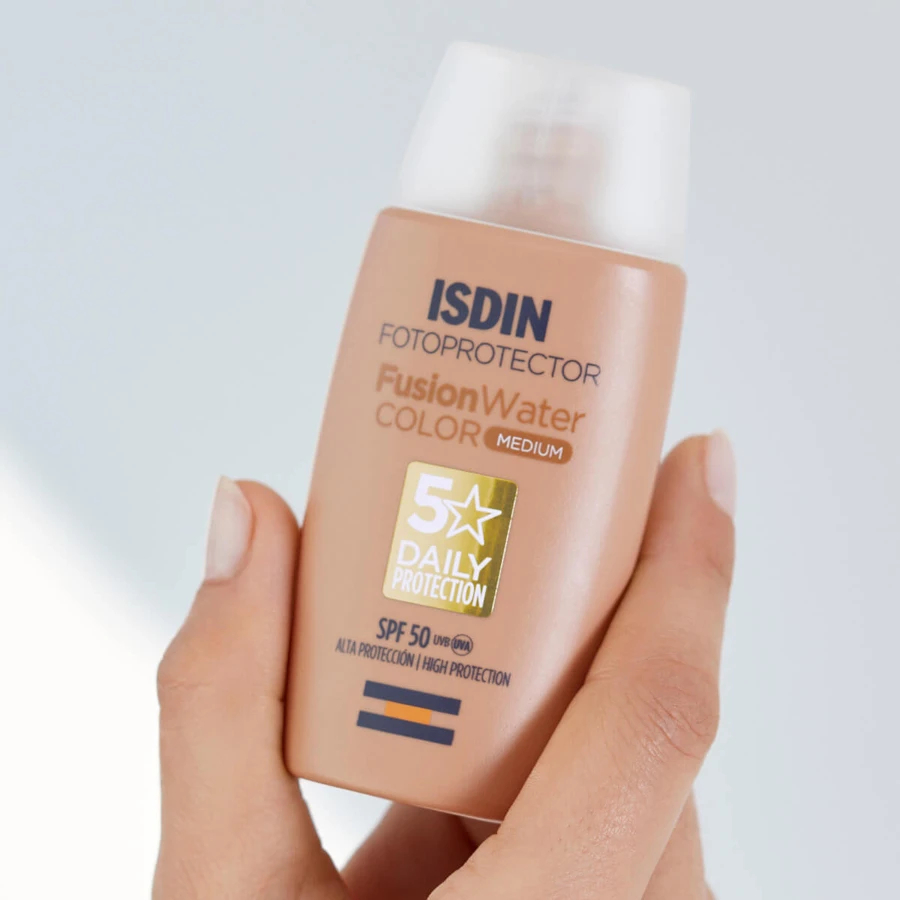 Isdin Fusion Water Color Fotoprotectieve Zonnebeschermingscrème voor Gezicht met SPF 50 50 ml