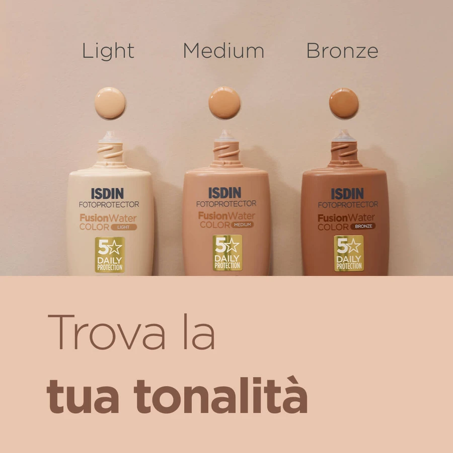 Isdin Fusion Water Color Fotoprotectieve Zonnebeschermingscrème voor Gezicht met SPF 50 50 ml