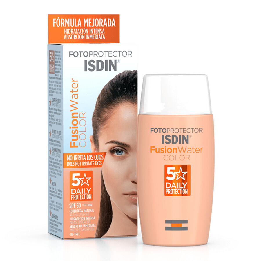 ISDIN ​​​​​​​Fotoprotector Fusion Water Color SPF 50 Medium, 50 ml