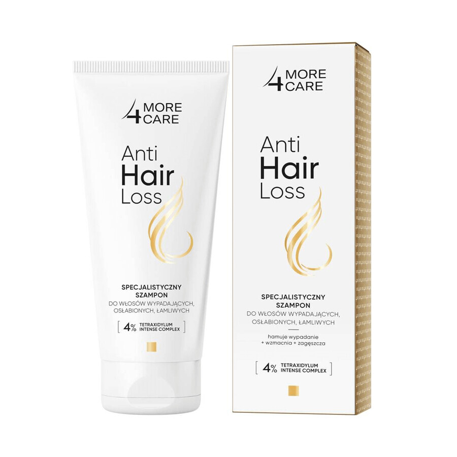 Más 4 Care Anti Hair Loss, champú especializado para cabello caído, debilitado y quebradizo, 200 ml