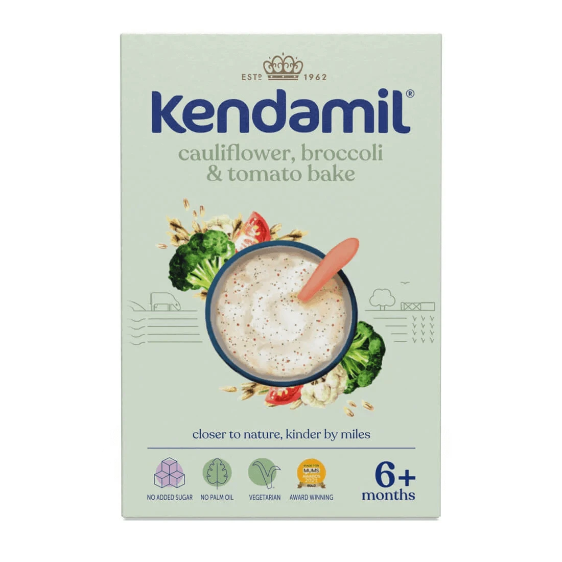 Kendamil pap met groenten en melk, 6+ maanden, 150 g