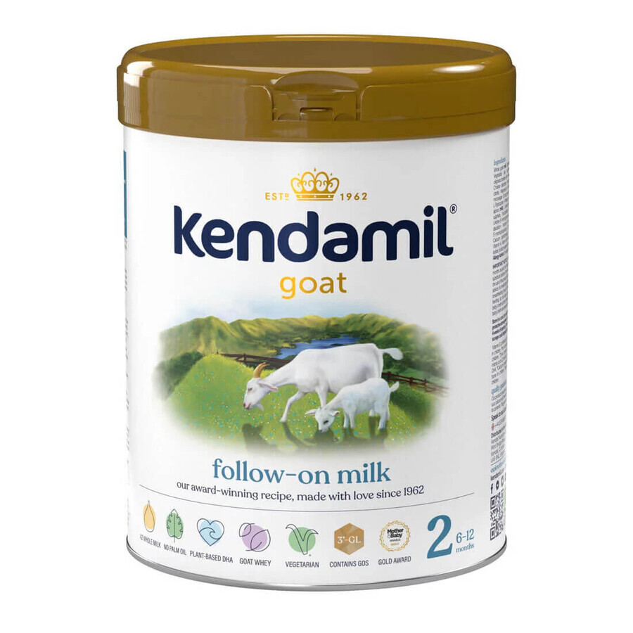 Kendamil Cabra 2, leche complementaria con leche de cabra, después de 6 meses, 800 g