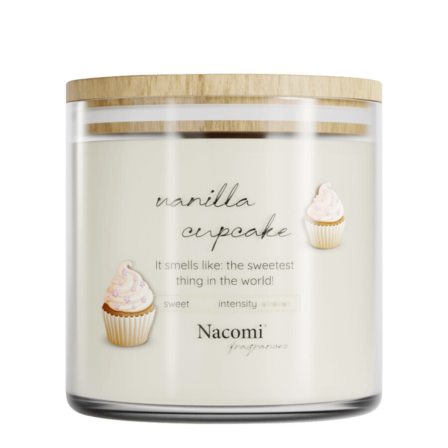 Nacomi Fragrances, candela profumata di soia, Vanilla cupcake, 450 g