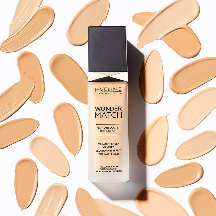 Eveline Cosmetics Wonder Match, luxury foundation, no. 35 Sunny Beige, 30 ml