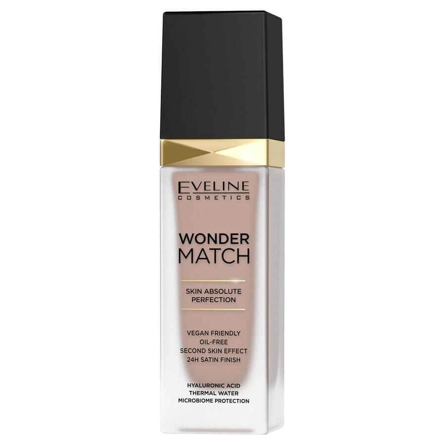 Eveline Cosmetics Wonder Match, lussuoso fondotinta abbinato, n. 45 Honey, 30 ml