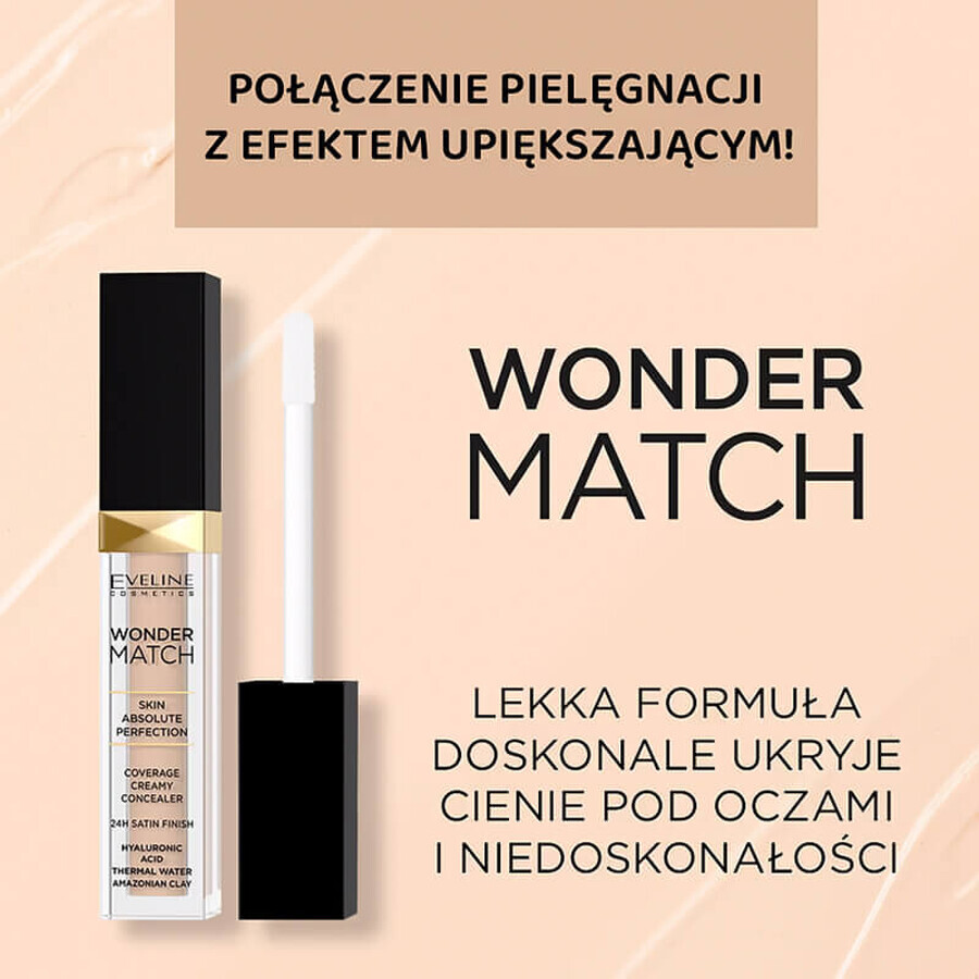 Eveline Cosmetics Wonder Match, flüssiger Abdeckstift, Nr. 05 Porzellan, 7 ml